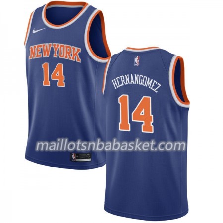 Maillot Homme New York Knicks Willy Hernangomez 14 Nike 2017-18 Bleu Swingman